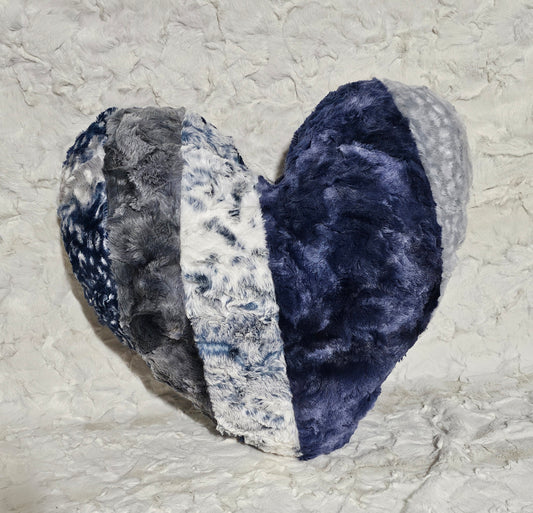 Patchwork Pillow, Heart Pillow Plushy, Gift for Girls, Tie Dye Heart Pillow, Boho Valentine Gift, Heart Surgery Pillow,  Heart Cushion