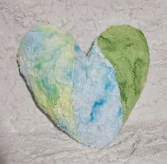 Patchwork Pillow, Heart Pillow Plushy, Gift for Girls, Tie Dye Heart Pillow, Boho Valentine Gift, Heart Surgery Pillow,  Heart Cushion