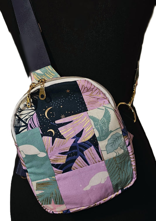 Mini Sling Backpack, Crossbody Backpack, Patchwork Purse, Ruby Star Society, Gift for Girls, Christmas Gift, Strawberry & Friends, Mav Sling