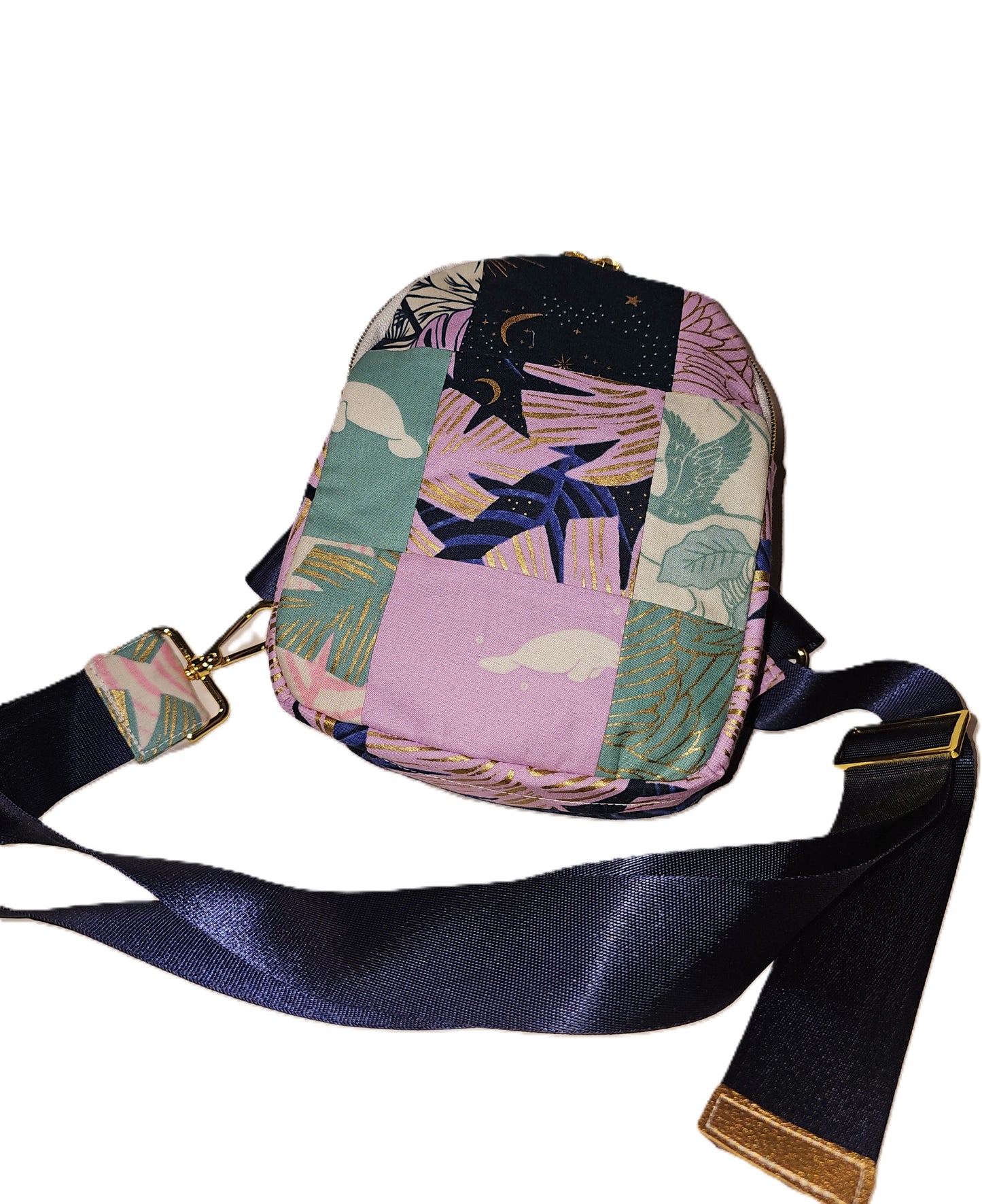 Mini Sling Backpack, Crossbody Backpack, Patchwork Purse, Ruby Star Society, Gift for Girls, Christmas Gift, Strawberry & Friends, Mav Sling