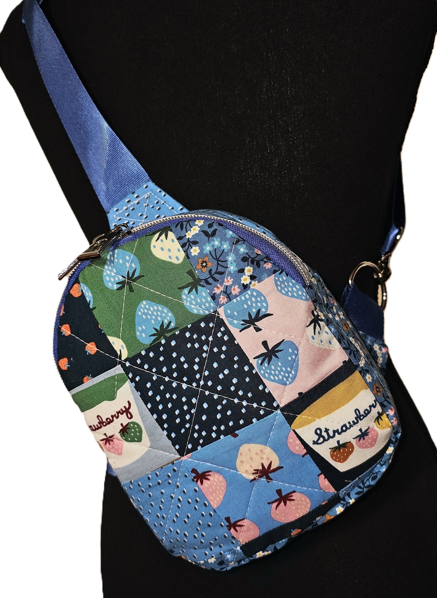 Mini Sling Backpack, Crossbody Backpack, Patchwork Purse, Ruby Star Society, Gift for Girls, Christmas Gift, Strawberry & Friends, Mav Sling