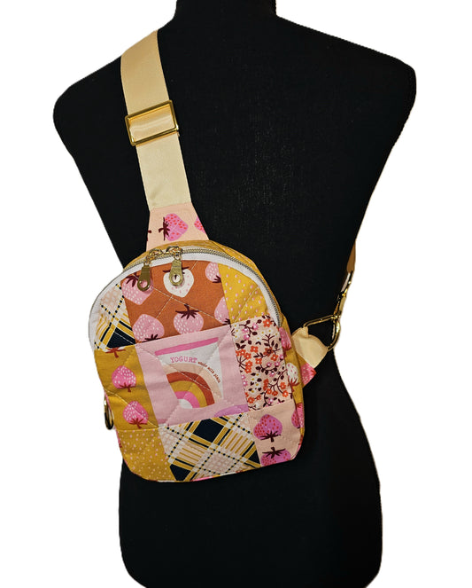 Mini Sling Backpack, Crossbody Backpack, Patchwork Purse, Ruby Star Society, Gift for Girls, Christmas Gift, Elixir Mushrooms, Mav Sling