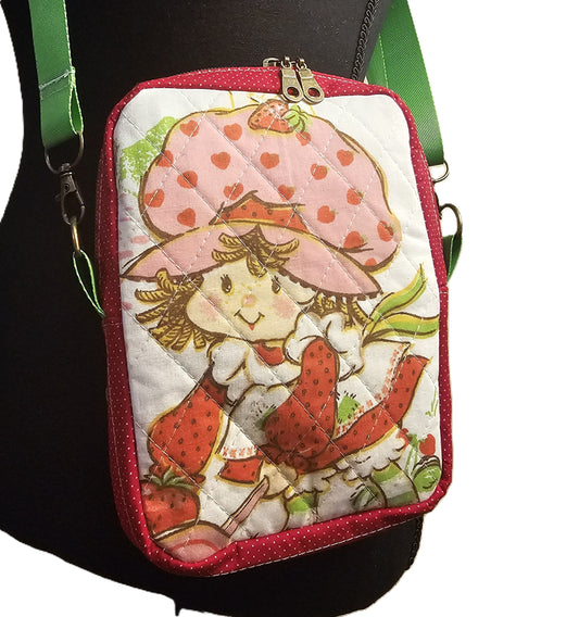 Crossbody Purse, Vintage Strawberry Shortcake, Gift for Girls, Christmas Gift, Strawberry Shortcake Gift, 1980s Gift, Strawberry Crossbody