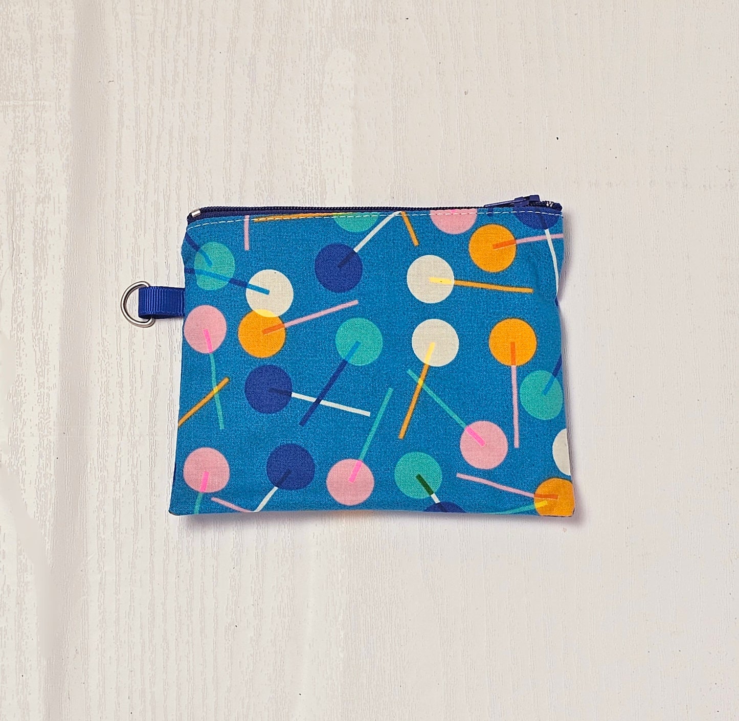 Small Fabric Zipper Pouch, Purse organizer, Candy Pouch, Handmade Lined Zipper Pouch, Gift Card Bag, Lolipop Bag, Ruby Star Society