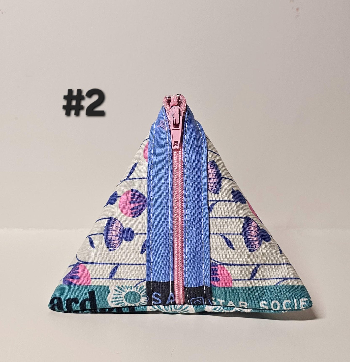 Pyramid Zippered Pouch, Coin Purse, Gifts for Her, Unique Gift, Ruby Star Society, Quilted Pouch, Christmas Gift, Stocking Stuffers, Floral