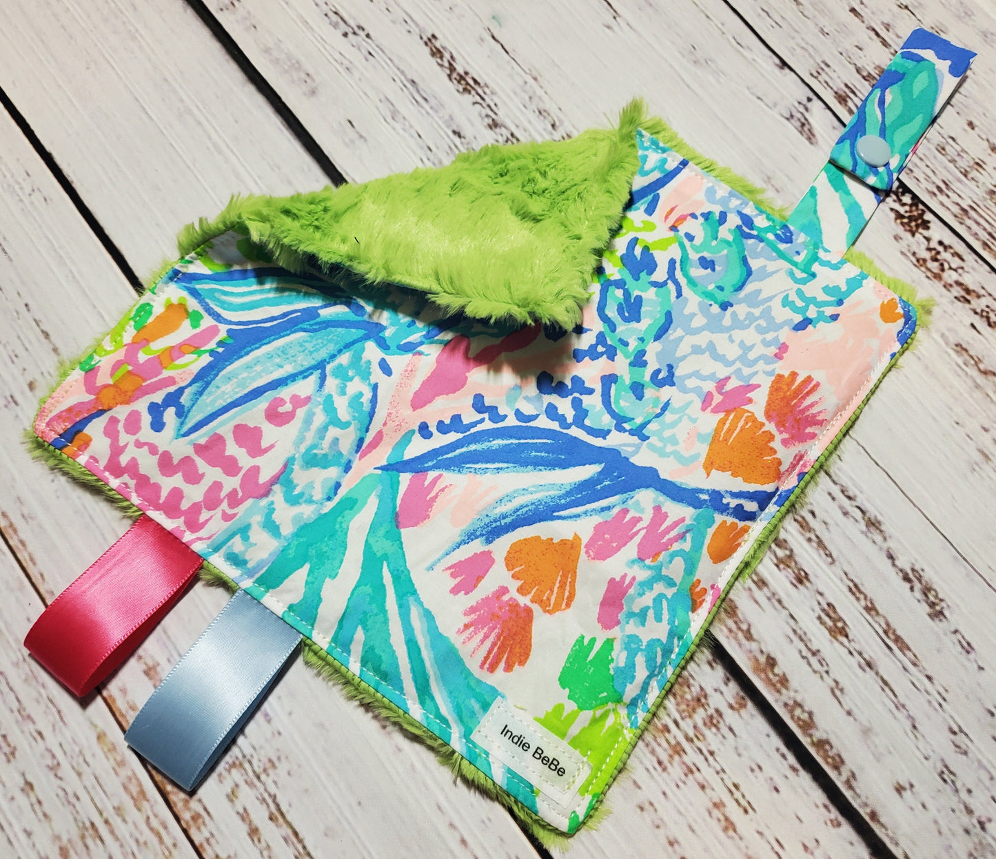 Crinkle Lovey, Pacifier Lovey, Mini Lovey, Lilly Mermaids Cove, Pacifier Keeper, Baby Blanket, Baby Gift for Girl, Baby Shower Gift