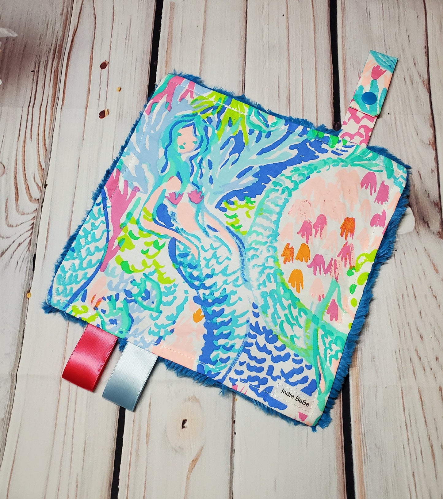 Crinkle Lovey, Paci Holder, Mini Lovey, Paci Keeper, Lilly Mermaids, Pacifier Keeper, Pacifier Lovey, Baby Gift for Girl, Baby Shower Gift