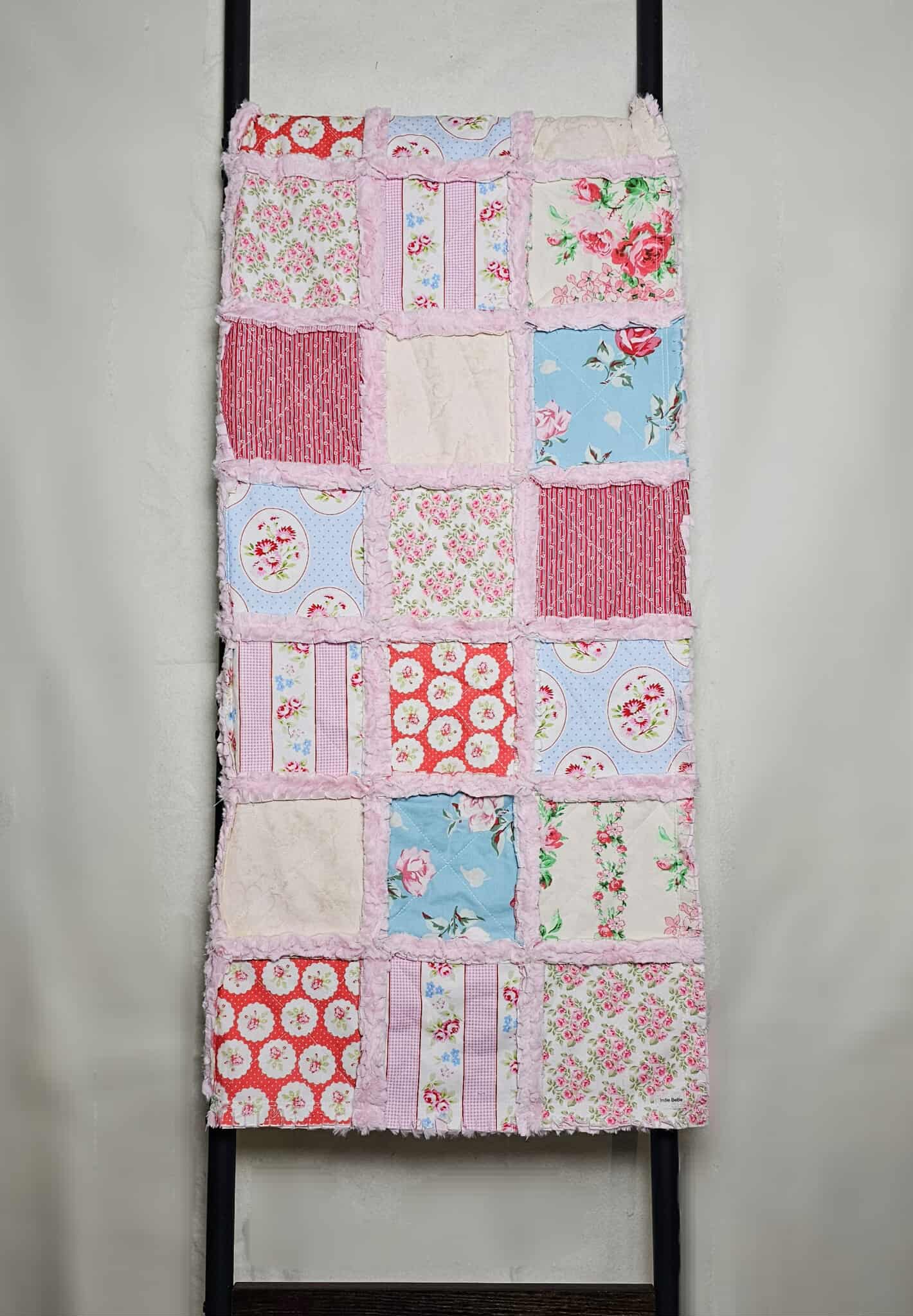 Handmade Quilt for Sale, Crib Bedding, Shabby Chic Quilt, Floral, Baby Bedding, Crib Quilt, Crib Bedding, Minky Blanket, Nursery Bedding