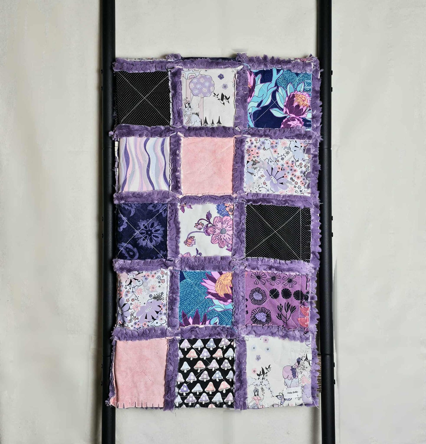 Handmade Quilt, Baby Shower Gift, Rag Quilt Baby, Sprites of Tillbrook, Alexander Henry, Patchwork Quilt, Crib Quilt, Boho Quilt, Baby Quilt