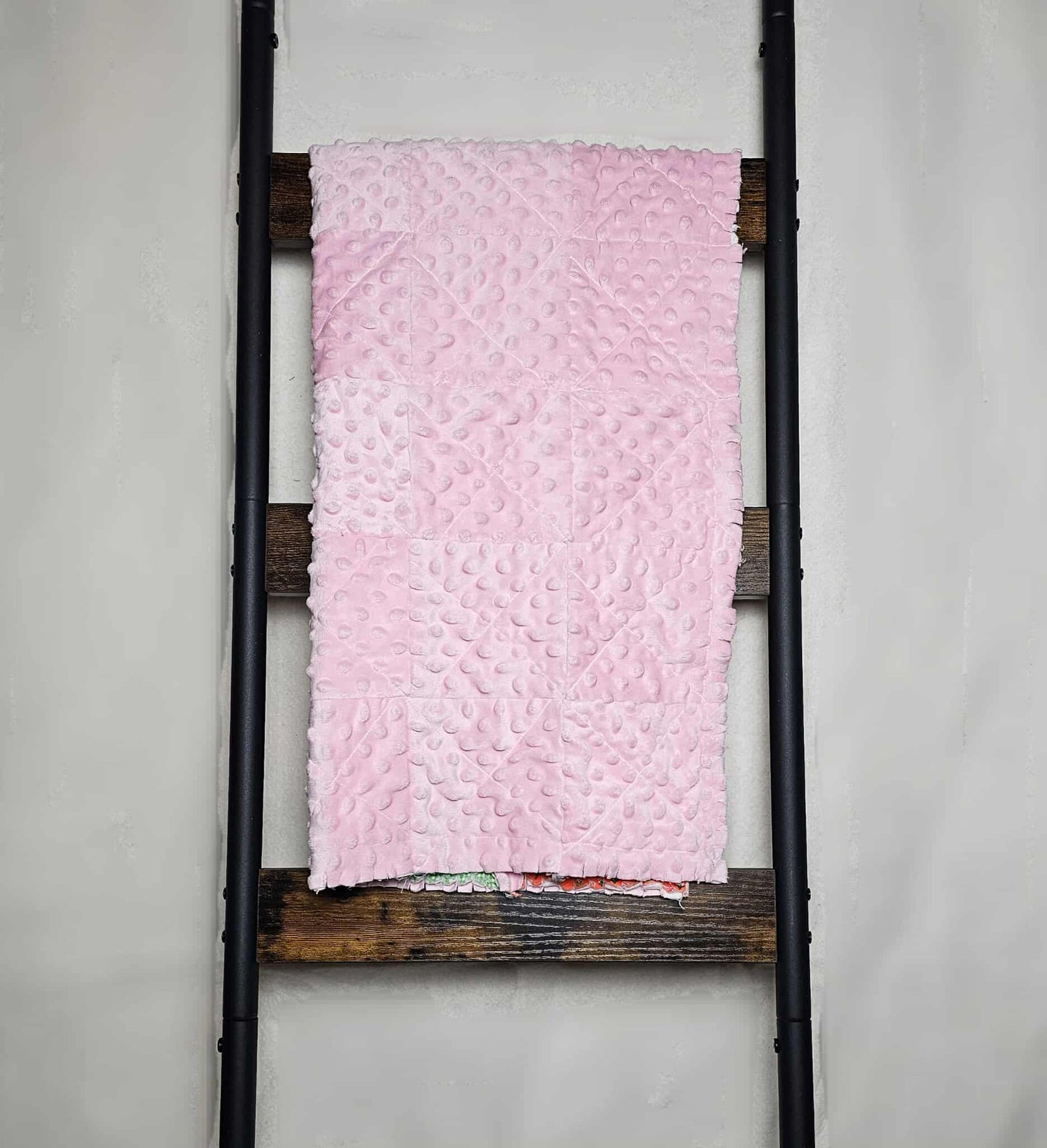 Handmade Quilt, Rag Quilt, Crib Quilt, Heather Ross Trixie, Lovey Blanket, Ready to Ship, Baby Shower Gift, Boho Quilt, Patchwork Quilt
