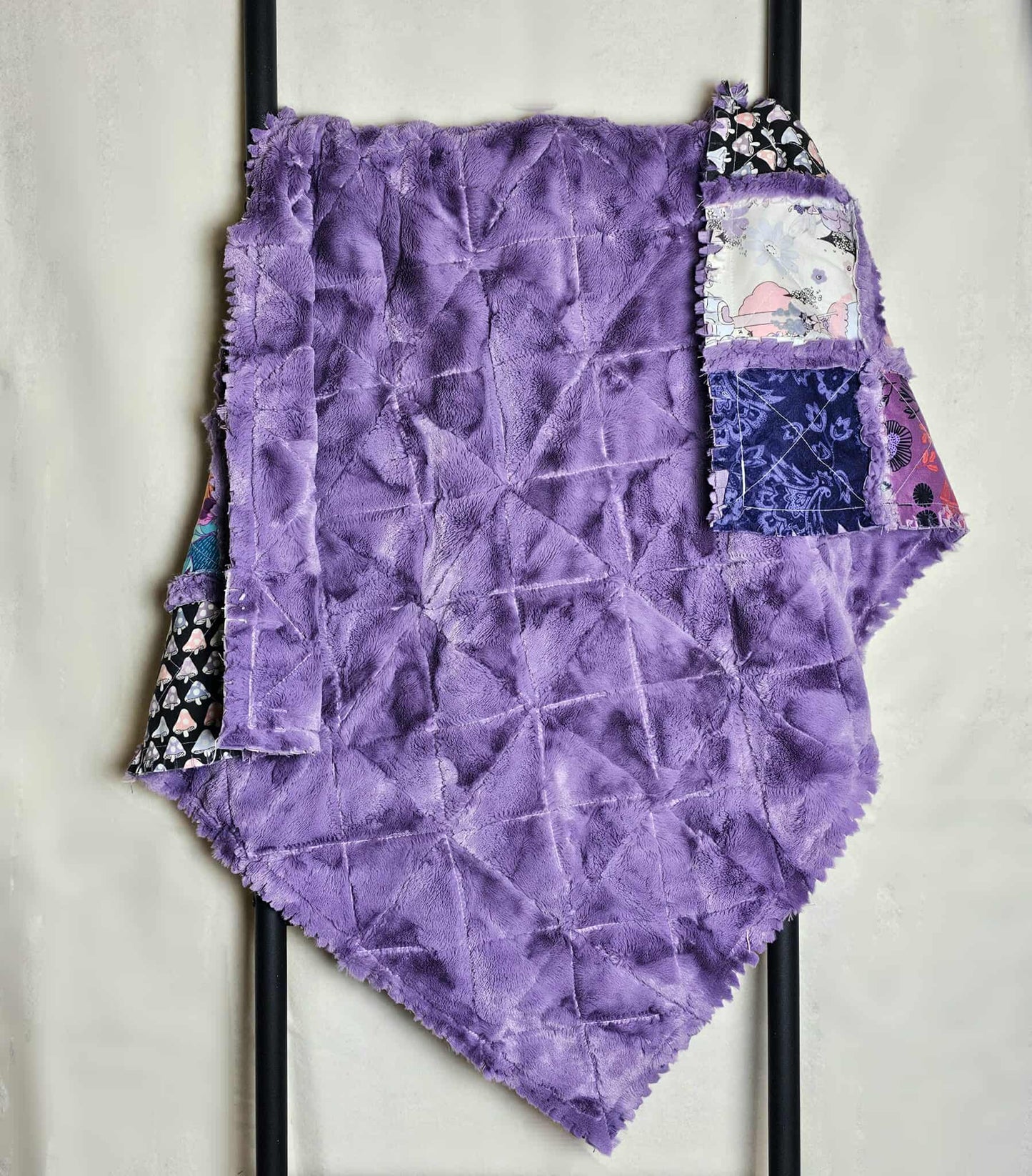 Handmade Quilt, Baby Shower Gift, Rag Quilt Baby, Sprites of Tillbrook, Alexander Henry, Patchwork Quilt, Crib Quilt, Boho Quilt, Baby Quilt