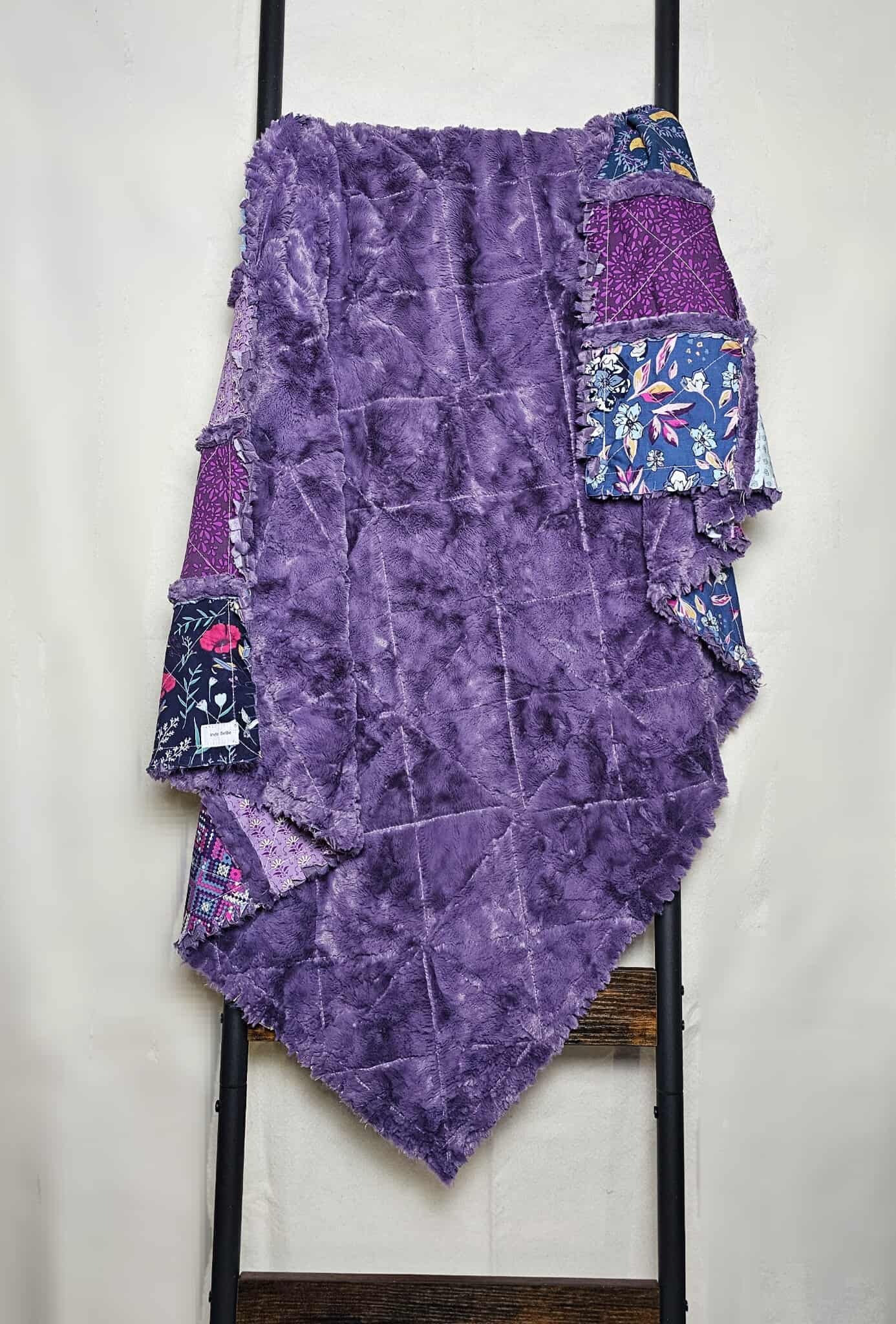 Handmade Quilt, Patchwork Quilt, Unicorn Quilt, Boho Quilt, Floral Quilt, Crib Quilt, Witchy Gifts, Baby Shower Gift, Lovey Blanket, Rag