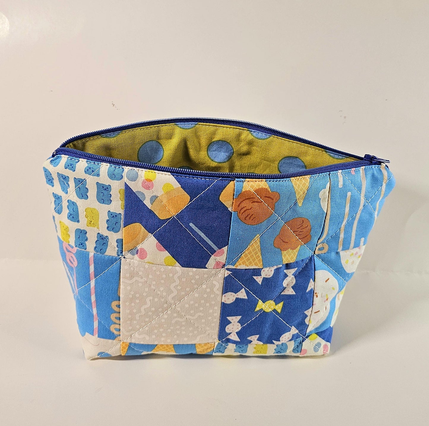 Patchwork Zippered Pouch, Cosmetic Bag, Toiletry Bag, Gifts for Her, Unique Gift, Ruby Star Society, Handmade Quilted Pouch, Christmas Gift
