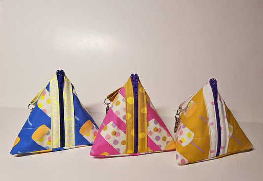 Pyramid Zippered Pouch, Coin Purse, Gifts for Her, Unique Gift, Ruby Star Society, Quilted Pouch, Christmas Gift, Stocking Stuffers, Floral