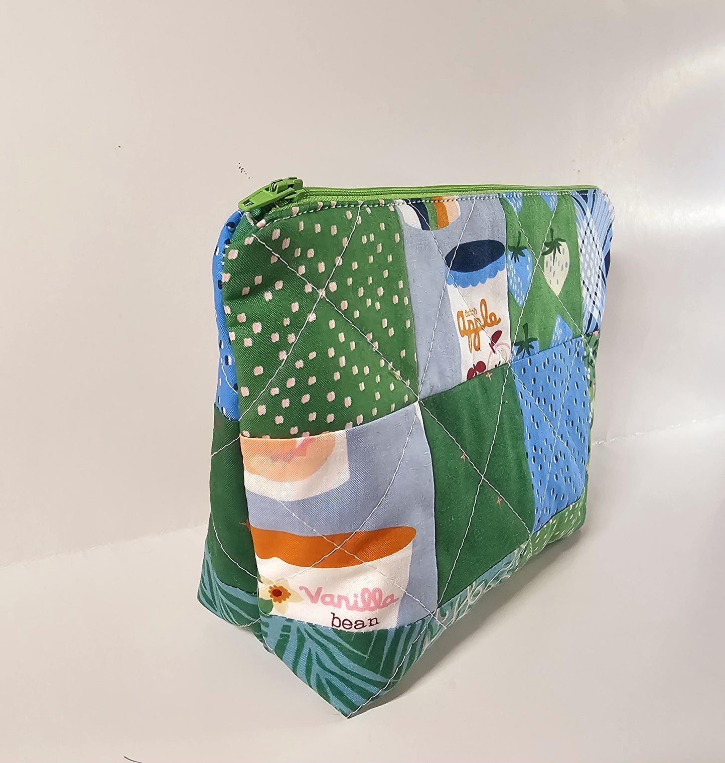 Patchwork Zippered Pouch, Cosmetic Bag, Toiletry Bag, Gifts for Her, Unique Gift, Ruby Star Society, Handmade Quilted Pouch, Christmas Gift