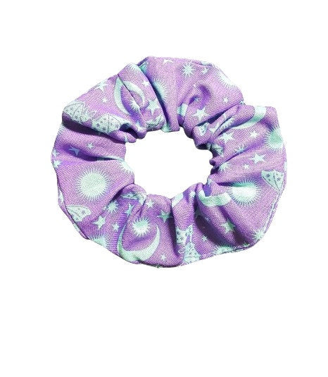 Out of print Tula Pink fabric, hair scrunchies, Hair Tie, Handmade Gift, Venus Moths, Day of the Dead, Hair Accessories, Tula Pink Gift