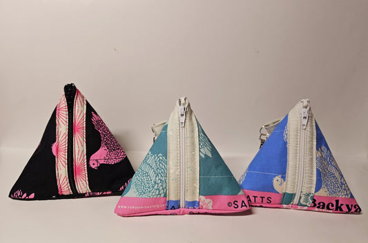 Pyramid Zippered Pouch, Coin Purse, Gifts for Her, Unique Gift, Ruby Star Society, Quilted Pouch, Christmas Gift, Stocking Stuffers, Floral
