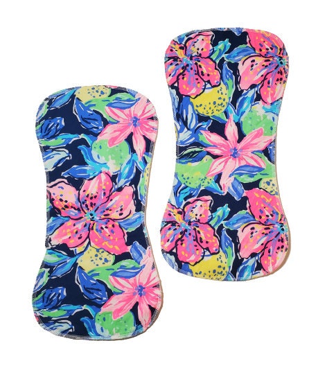 Lilly Burp Cloth Set, Burp Cloths for Girls, Baby Shower Gift, Gift for New Mom, Gifts for Her, Baby Gift, Lulu Flamingo Burp Cloths