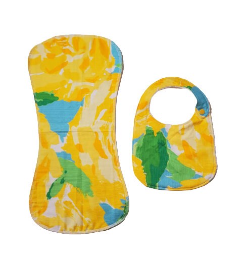 Lilly Mermaids Gift Set, Bib & Burp Cloth Set, Bibs for Girls, Baby Shower Gift, Gift for New Mom, Gifts for Her, Mermaids Cove, Burp Cloth