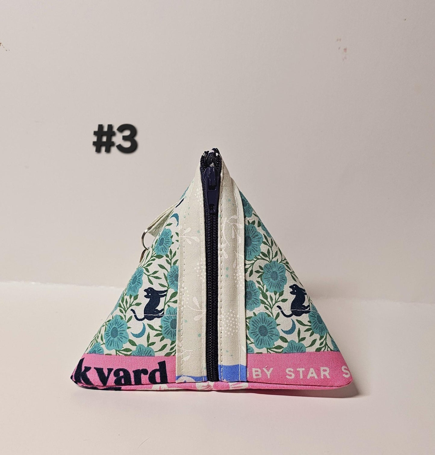 Pyramid Zippered Pouch, Coin Purse, Gifts for Her, Unique Gift, Ruby Star Society, Quilted Pouch, Christmas Gift, Stocking Stuffers, Floral
