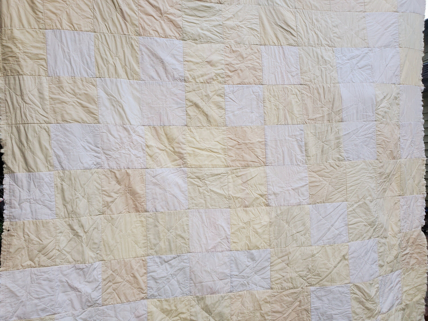Full Queen Patchwork Quilt, Shabby Chic Decor, Floral Rag Quilt, Gifts for Her, Mothers day Gift, Shabby Chic Quilt, Pink and Green Bedding