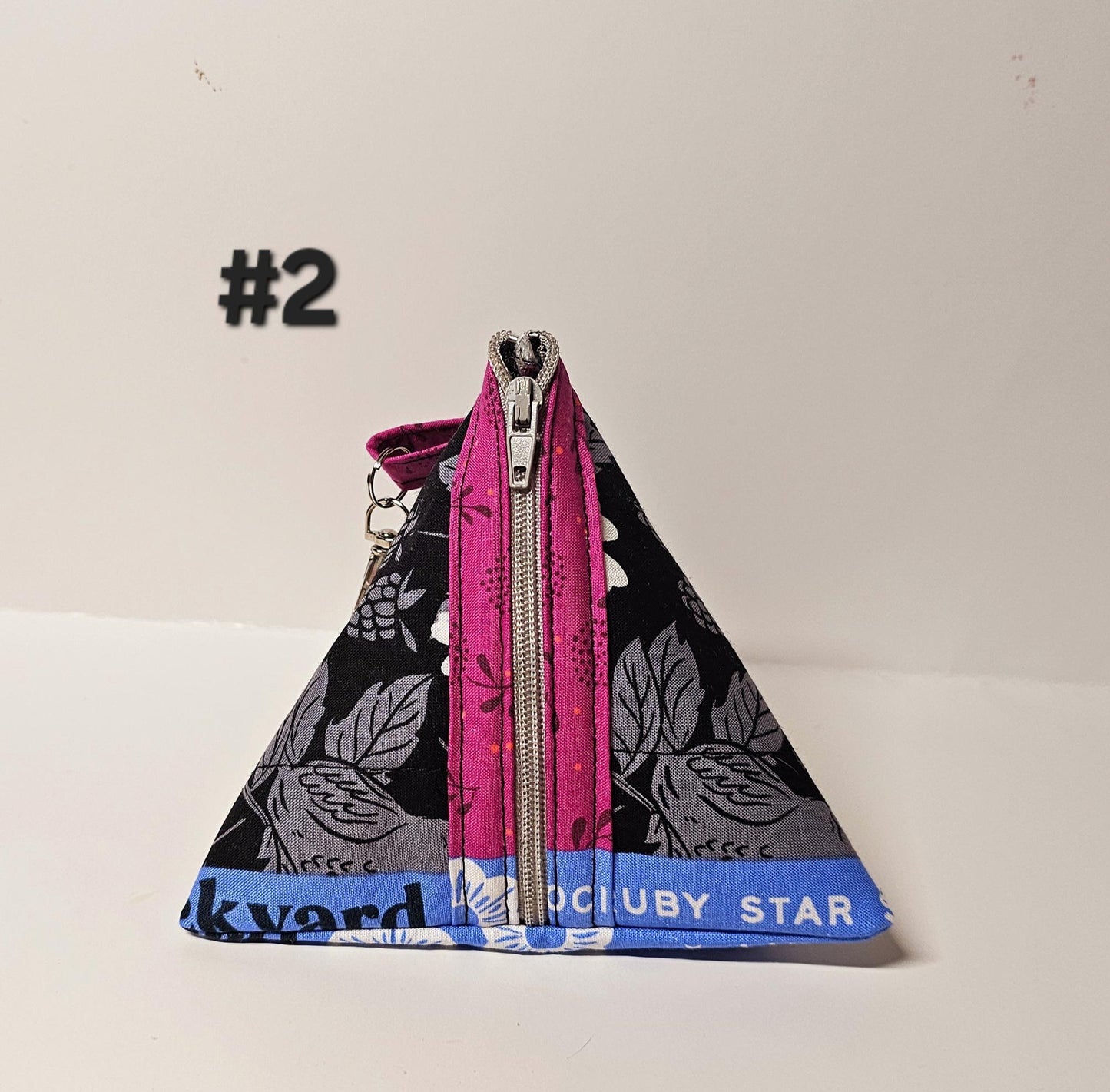 Pyramid Zippered Pouch, Coin Purse, Gifts for Her, Unique Gift, Ruby Star Society, Quilted Pouch, Christmas Gift, Stocking Stuffers, Floral