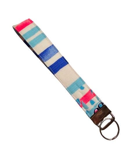 Key Fob Keychain, Keychain Wristlet, Lilly Fabric, Key Wristlet,  Fabric Keychain, Wristlet Keyfob, Wristlet Keychain, Gift for Her, Preppy