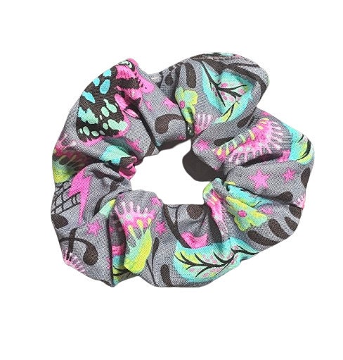 Out of print Tula Pink fabric, hair scrunchies, Hair Tie, Handmade Gift, Venus Moths, Day of the Dead, Hair Accessories, Tula Pink Gift