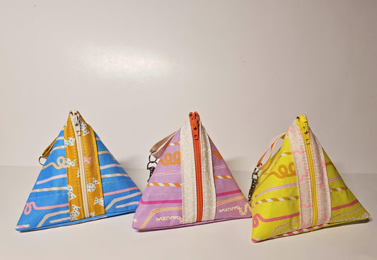 Pyramid Zippered Pouch, Coin Purse, Gifts for Her, Unique Gift, Ruby Star Society, Quilted Pouch, Christmas Gift, Stocking Stuffers, Floral