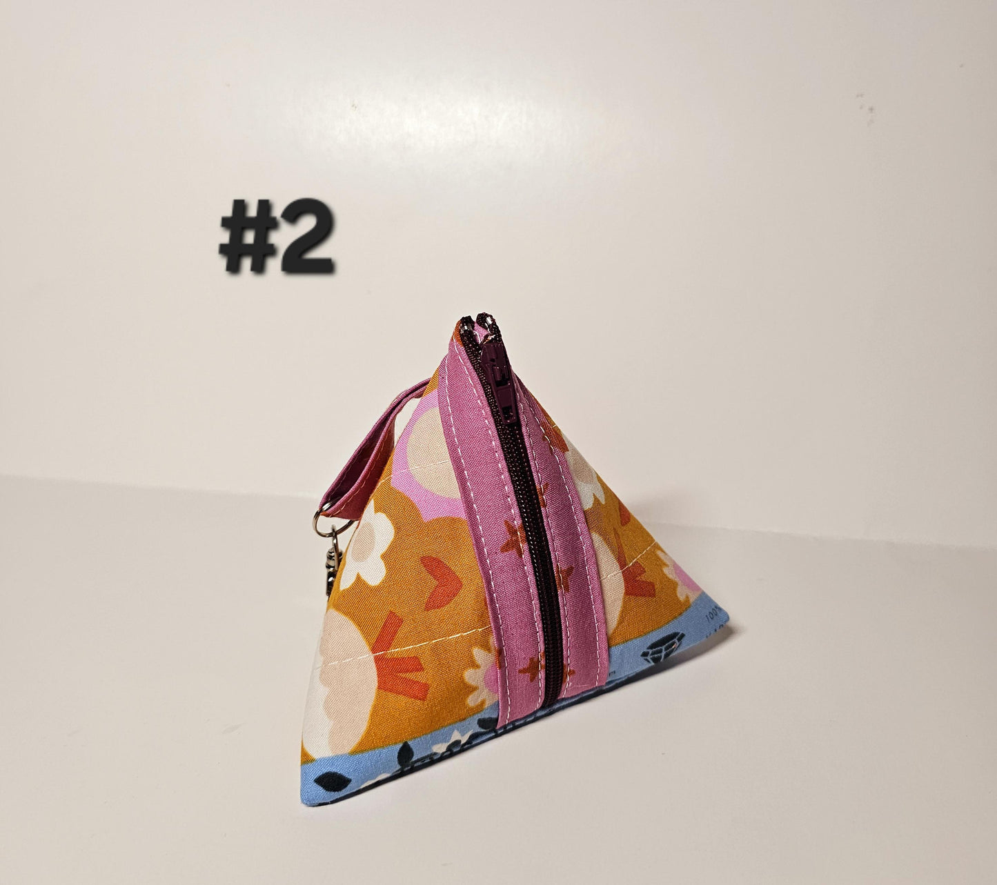 Pyramid Zippered Pouch, Coin Purse, Gifts for Her, Unique Gift, Ruby Star Society, Quilted Pouch, Christmas Gift, Stocking Stuffers, Floral