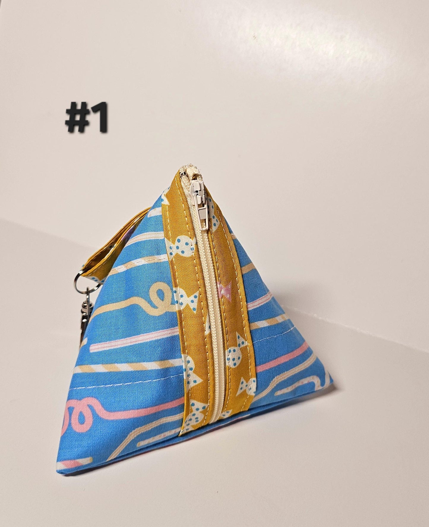 Pyramid Zippered Pouch, Coin Purse, Gifts for Her, Unique Gift, Ruby Star Society, Quilted Pouch, Christmas Gift, Stocking Stuffers, Floral