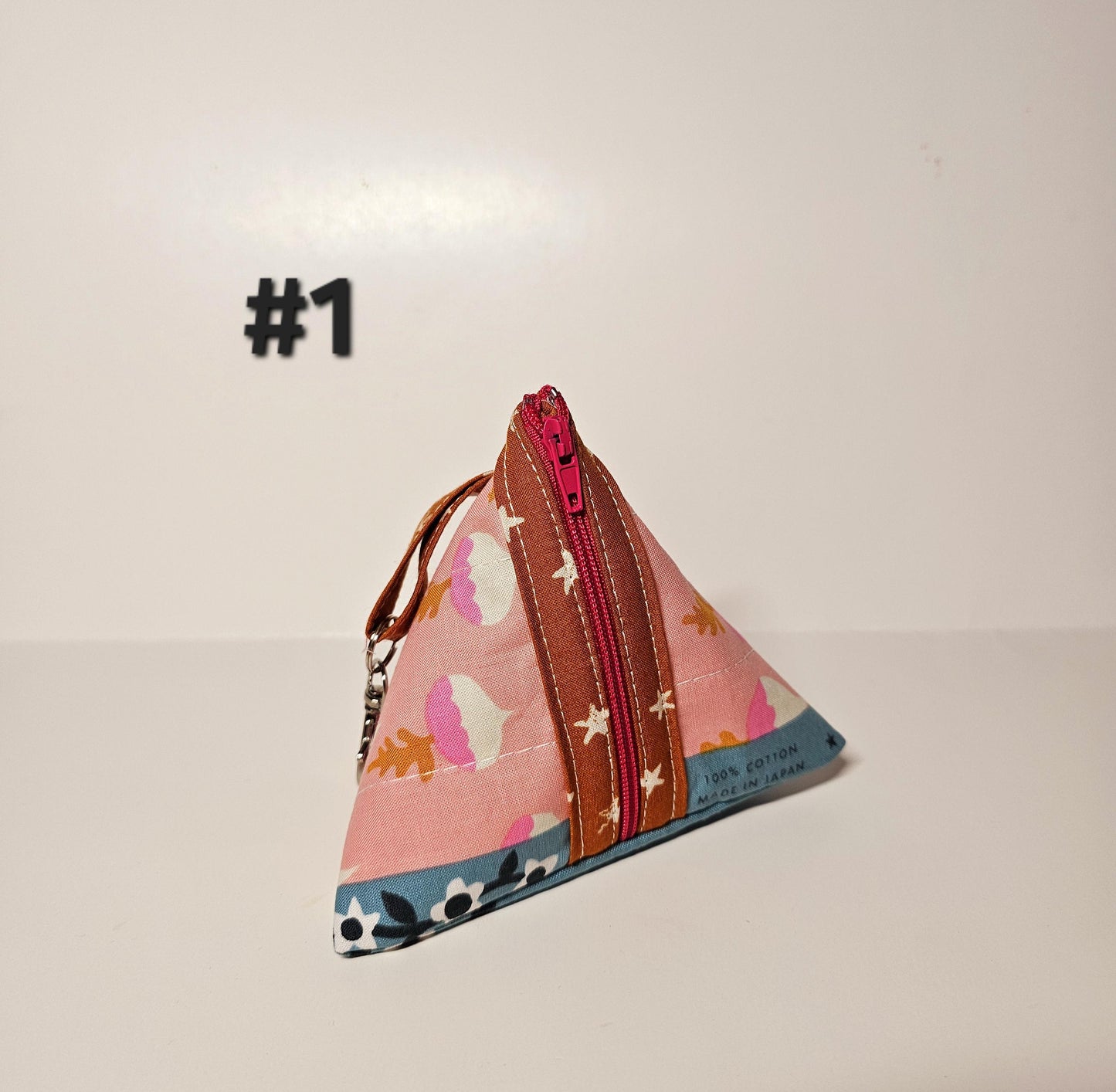 Pyramid Zippered Pouch, Coin Purse, Gifts for Her, Unique Gift, Ruby Star Society, Quilted Pouch, Christmas Gift, Stocking Stuffers, Floral