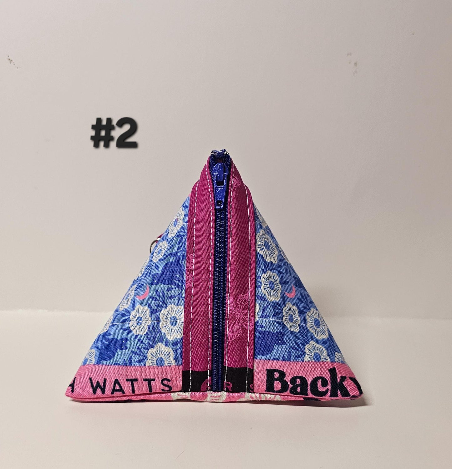 Pyramid Zippered Pouch, Coin Purse, Gifts for Her, Unique Gift, Ruby Star Society, Quilted Pouch, Christmas Gift, Stocking Stuffers, Floral