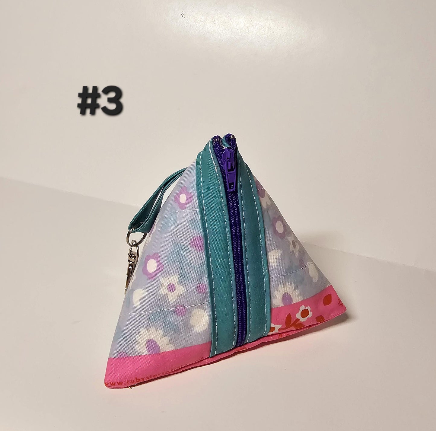 Pyramid Zippered Pouch, Coin Purse, Gifts for Her, Unique Gift, Ruby Star Society, Quilted Pouch, Christmas Gift, Stocking Stuffers, Floral