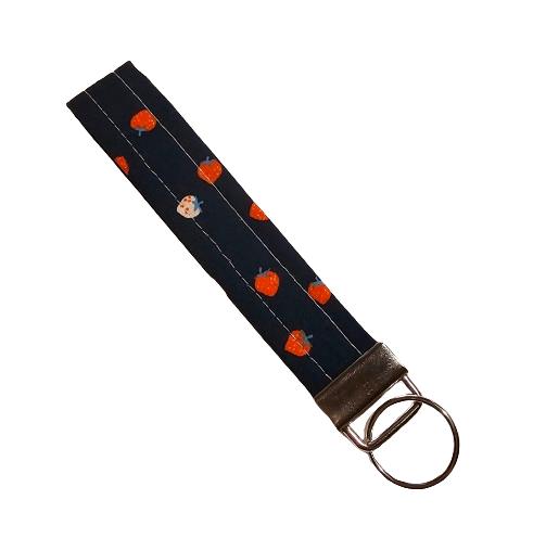 Key Fob Keychain, Keychain Wristlet, Ruby Star Society, Key Wristlet,  Fabric Keychain, Strawberry Keyfob, Wristlet Keychain, Gift for Her