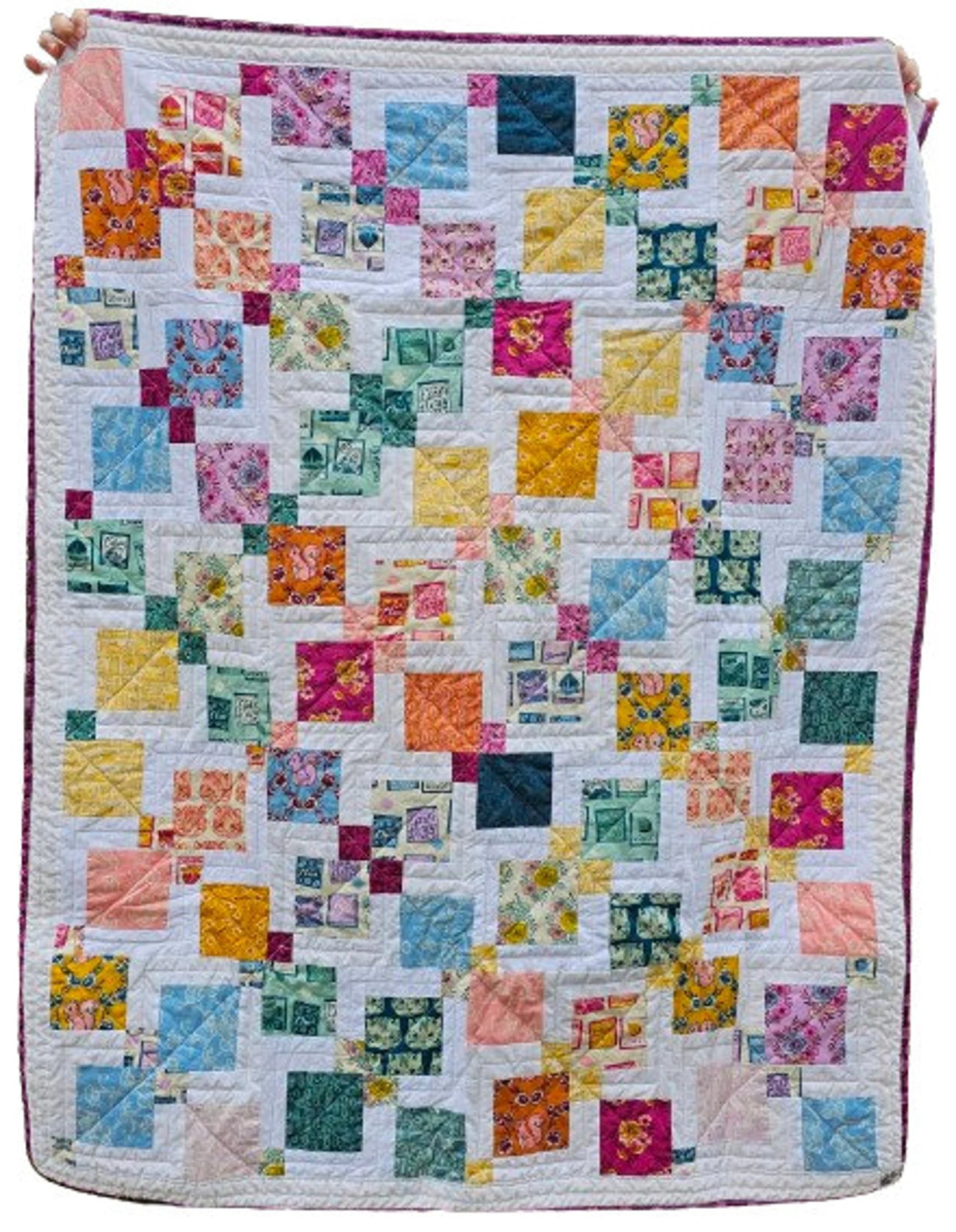 Handmade Quilt, Ruby Star Society Quilt, Reading Nook, Throw Quilt, Lap Quilt, Patchwork Quilt, Dorm Room Quilt, Handmade Gift for Girls