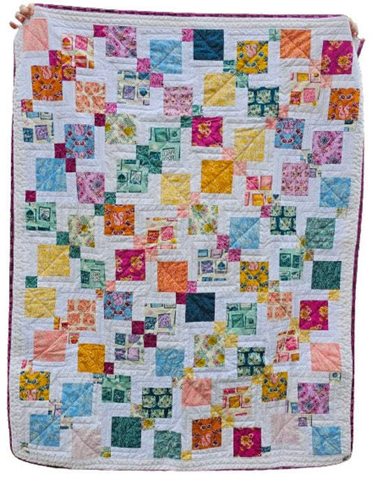 Handmade Quilt, Ruby Star Society Quilt, Reading Nook, Throw Quilt, Lap Quilt, Patchwork Quilt, Dorm Room Quilt, Handmade Gift for Girls