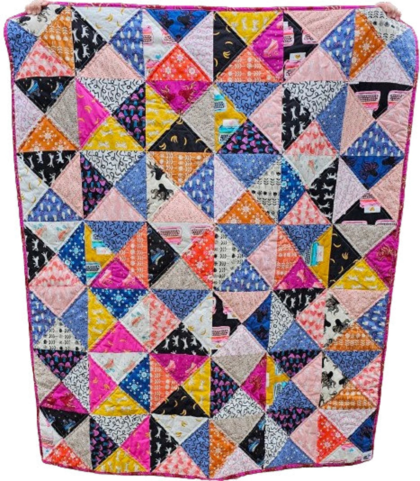 Handmade Quilt, Ruby Star Society Quilt, Darlings 2, Throw Quilt, Lap Quilt, Patchwork Quilt, Dorm Room Quilt, Handmade Gift for Girls