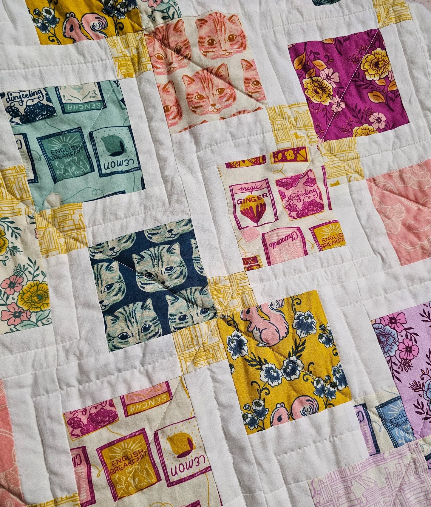 Handmade Quilt, Ruby Star Society Quilt, Reading Nook, Throw Quilt, Lap Quilt, Patchwork Quilt, Dorm Room Quilt, Handmade Gift for Girls