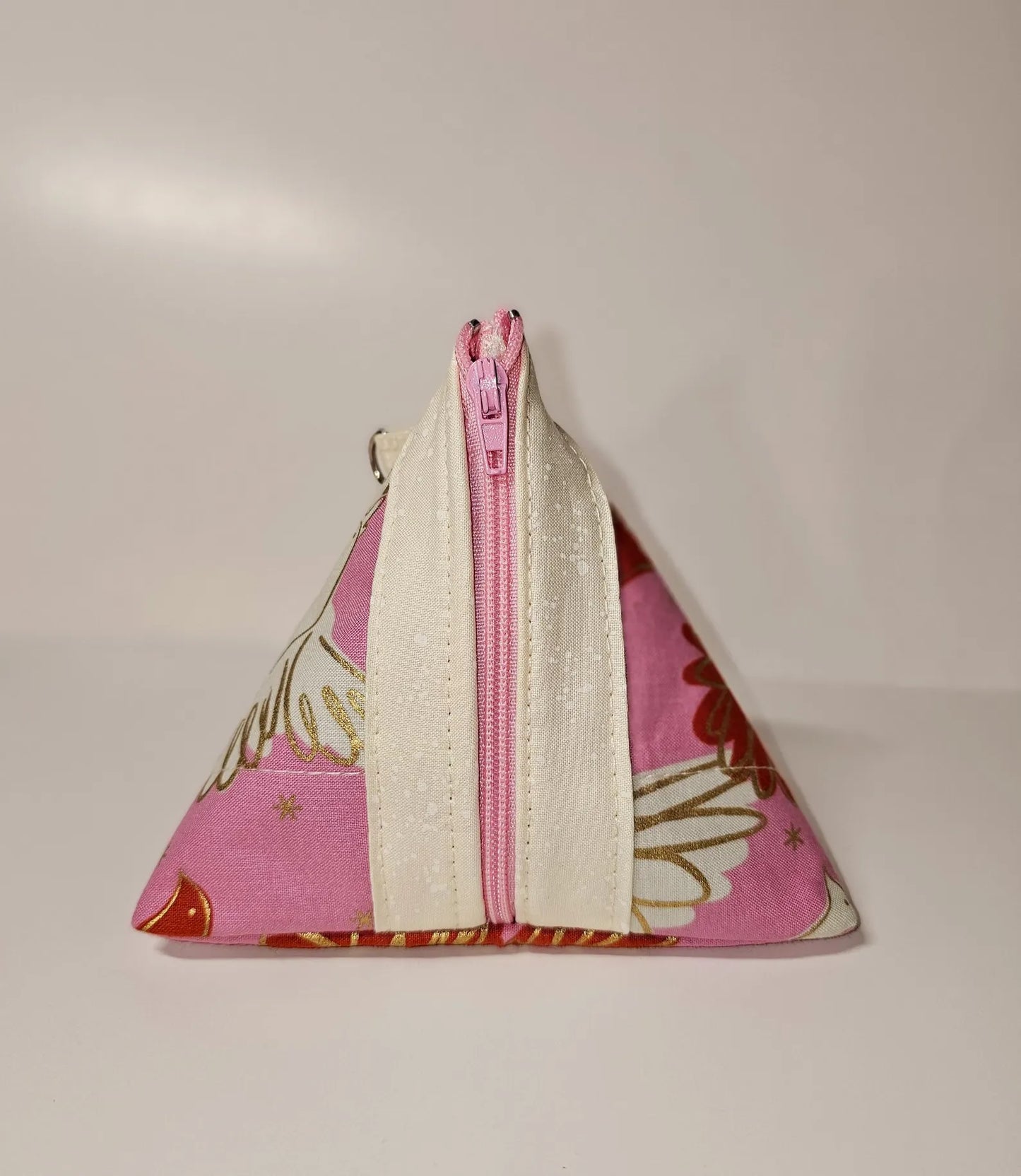 Pyramid Zippered Pouch, Coin Purse, Gifts for Her, Ruby Star Society, Quilted Pouch, Christmas Gift, Stocking Stuffers, Floral