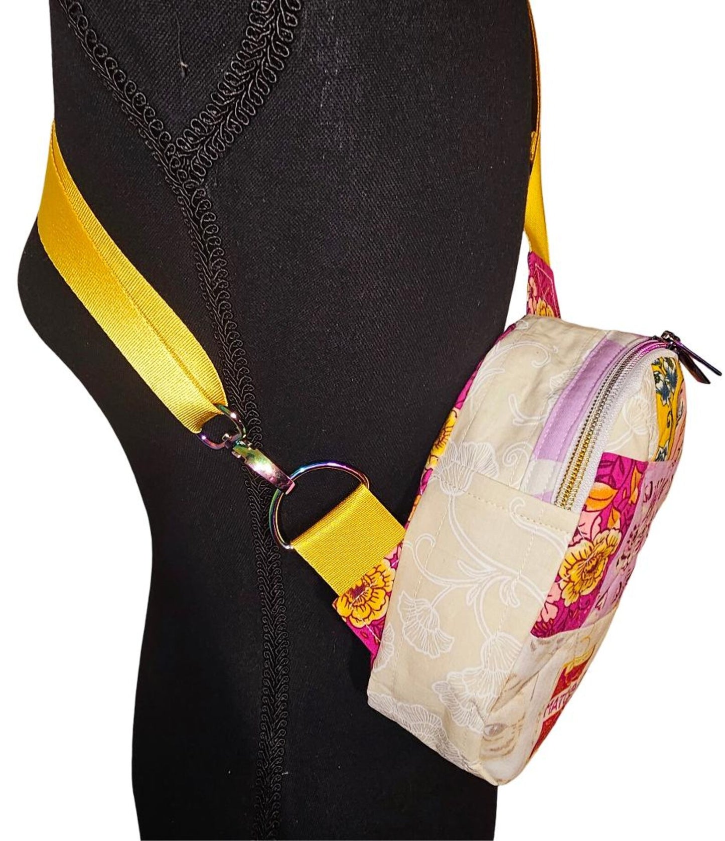 Mini Sling Backpack, Crossbody Backpack, Patchwork Purse, Ruby Star Society, Gift for Girls, Christmas Gift, Strawberry & Friends, Mav Sling