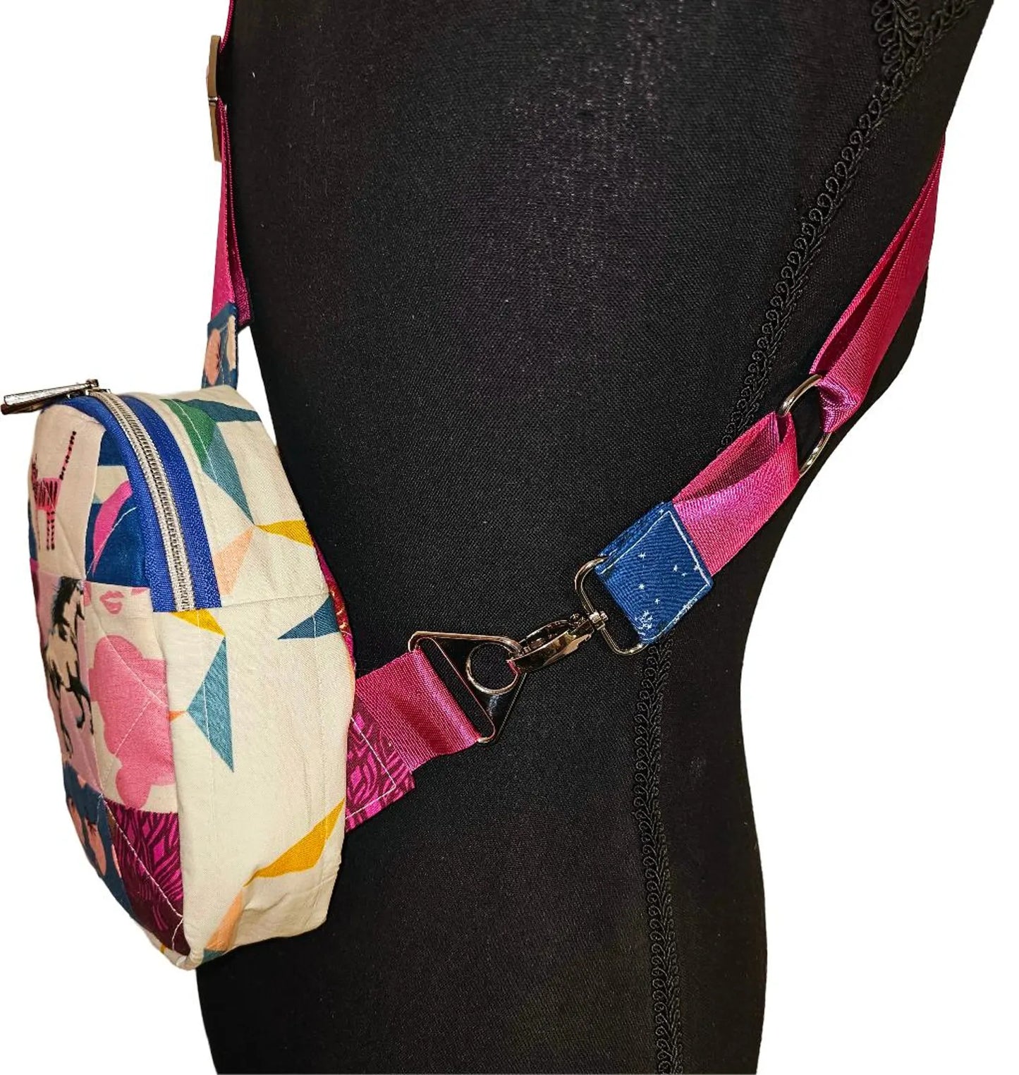 Mini Sling Backpack, Crossbody Backpack, Patchwork Purse, Ruby Star Society, Gift for Girls, Christmas Gift, Strawberry & Friends, Mav Sling