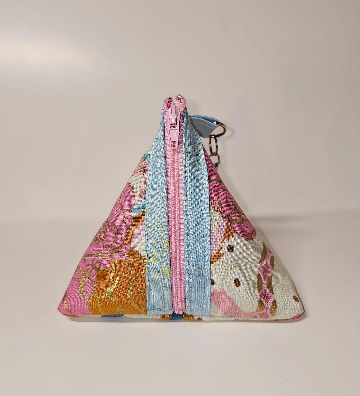 Pyramid Zippered Pouch, Coin Purse, Gifts for Her, Ruby Star Society, Quilted Pouch, Christmas Gift, Stocking Stuffers, Floral