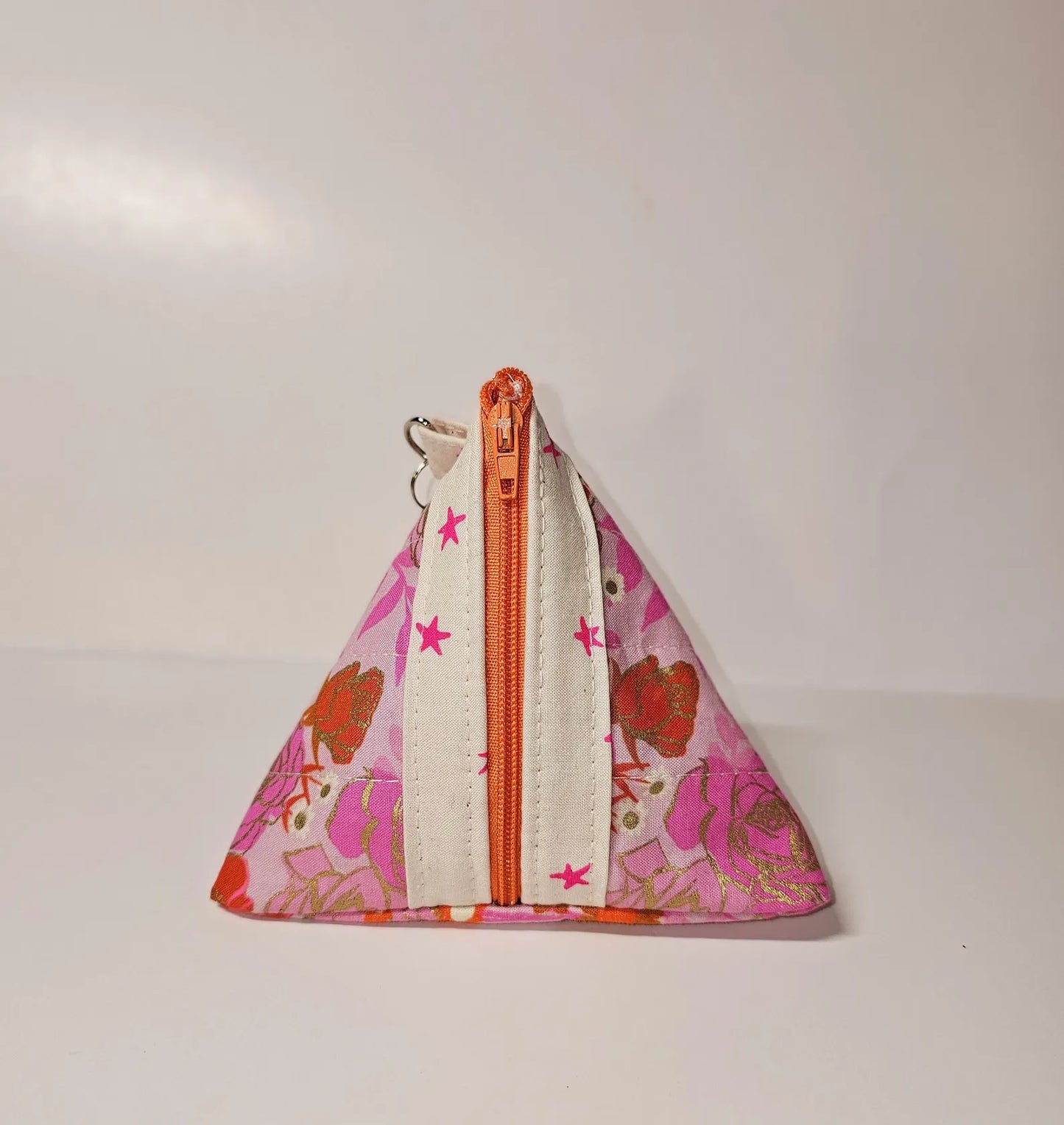 Pyramid Zippered Pouch, Coin Purse, Gifts for Her, Ruby Star Society, Quilted Pouch, Christmas Gift, Stocking Stuffers, Floral