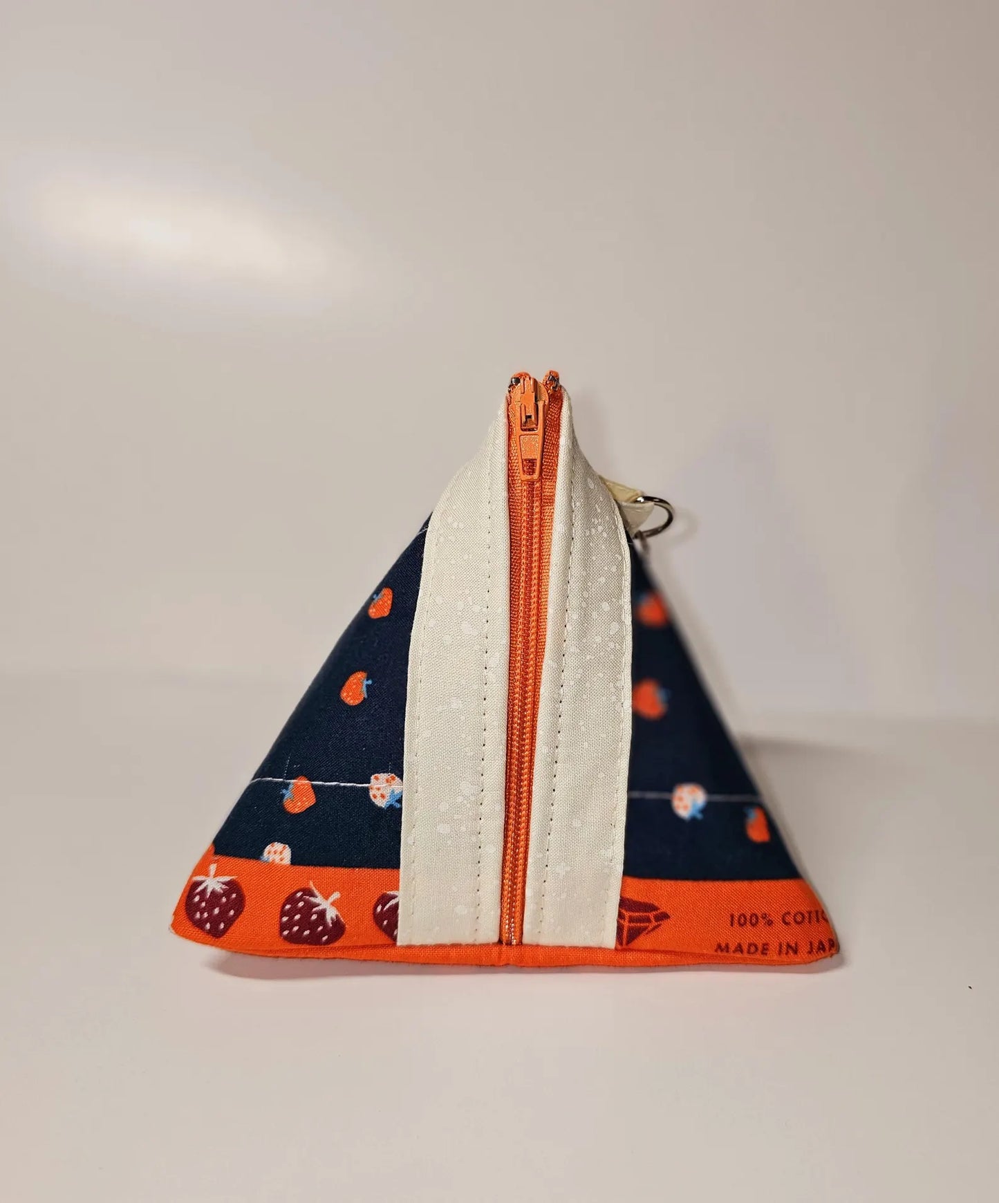 Pyramid Zippered Pouch, Coin Purse, Gifts for Her, Ruby Star Society, Quilted Pouch, Christmas Gift, Stocking Stuffers, Strawberry Pouch