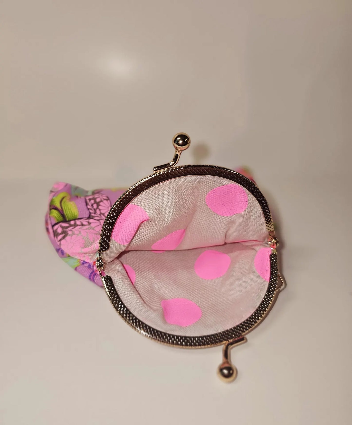 Kiss Lock Pouch, Kiss Lock Coin Purse, Gifts for Her, Unique Gift, Tula Pink Fabric, Christmas Gift, Stocking Stuffer, Neon Coin Purse
