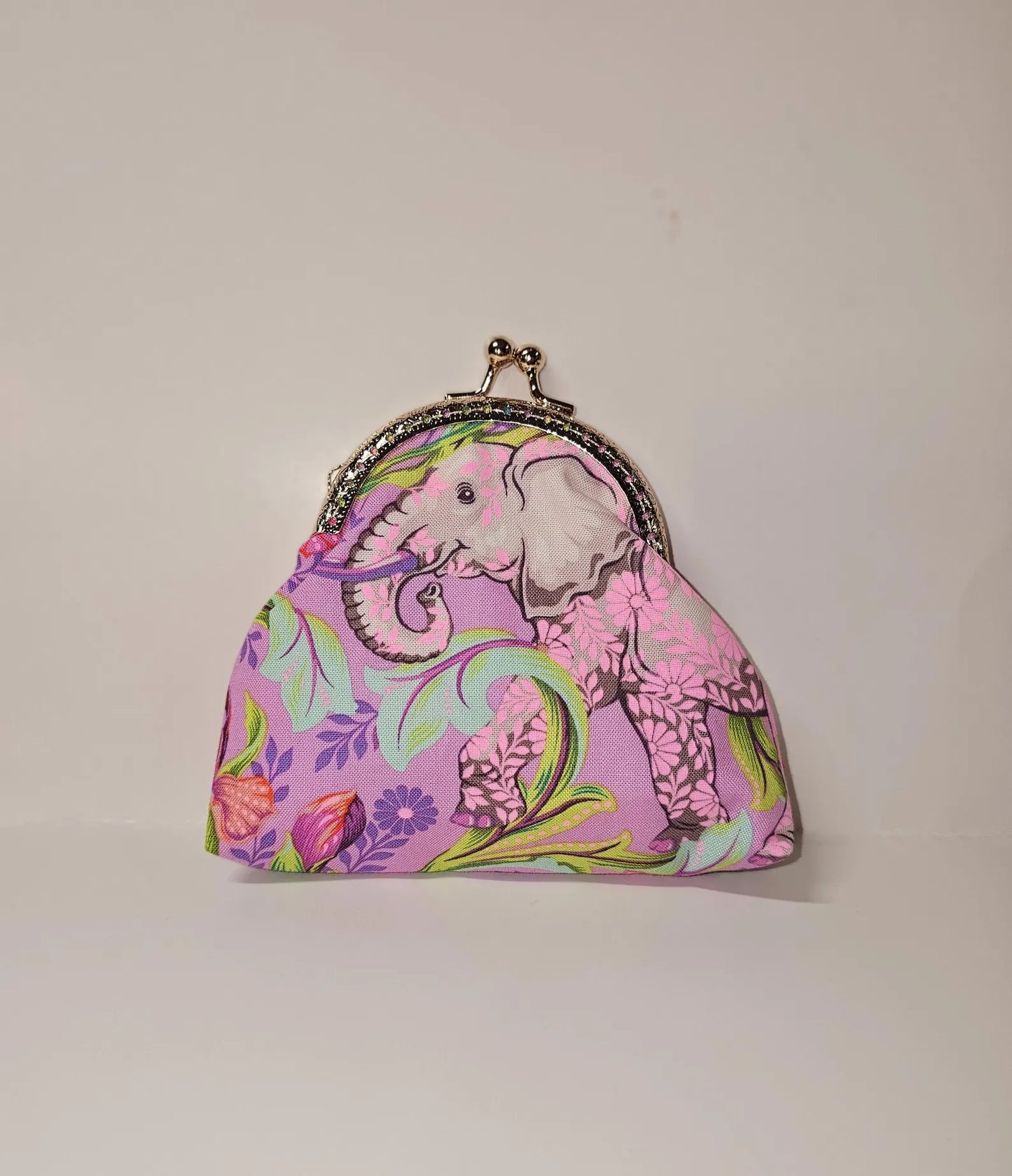 Kiss Lock Pouch, Kiss Lock Coin Purse, Gifts for Her, Unique Gift, Tula Pink Fabric, Christmas Gift, Stocking Stuffer, Neon Coin Purse