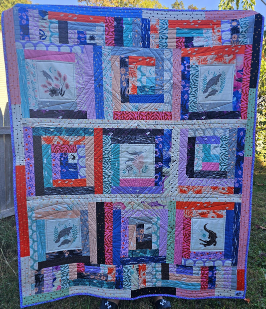 Handmade Quilt, Ruby Star Society Quilt, Throw Quilt, Lap Quilt, Patchwork Quilt, Dorm Room Quilt, Handmade Gift for Girls, Christmas Gift