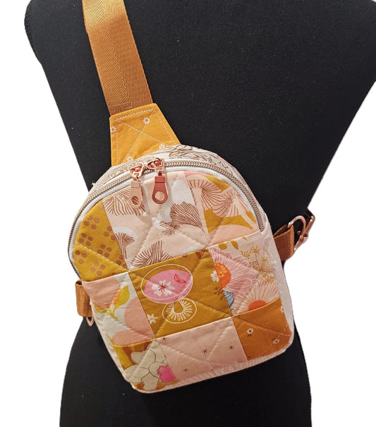 Mini Sling Backpack, Crossbody Backpack, Patchwork Purse, Ruby Star Society, Gift for Girls, Christmas Gift, Elixir Mushrooms, Mav Sling