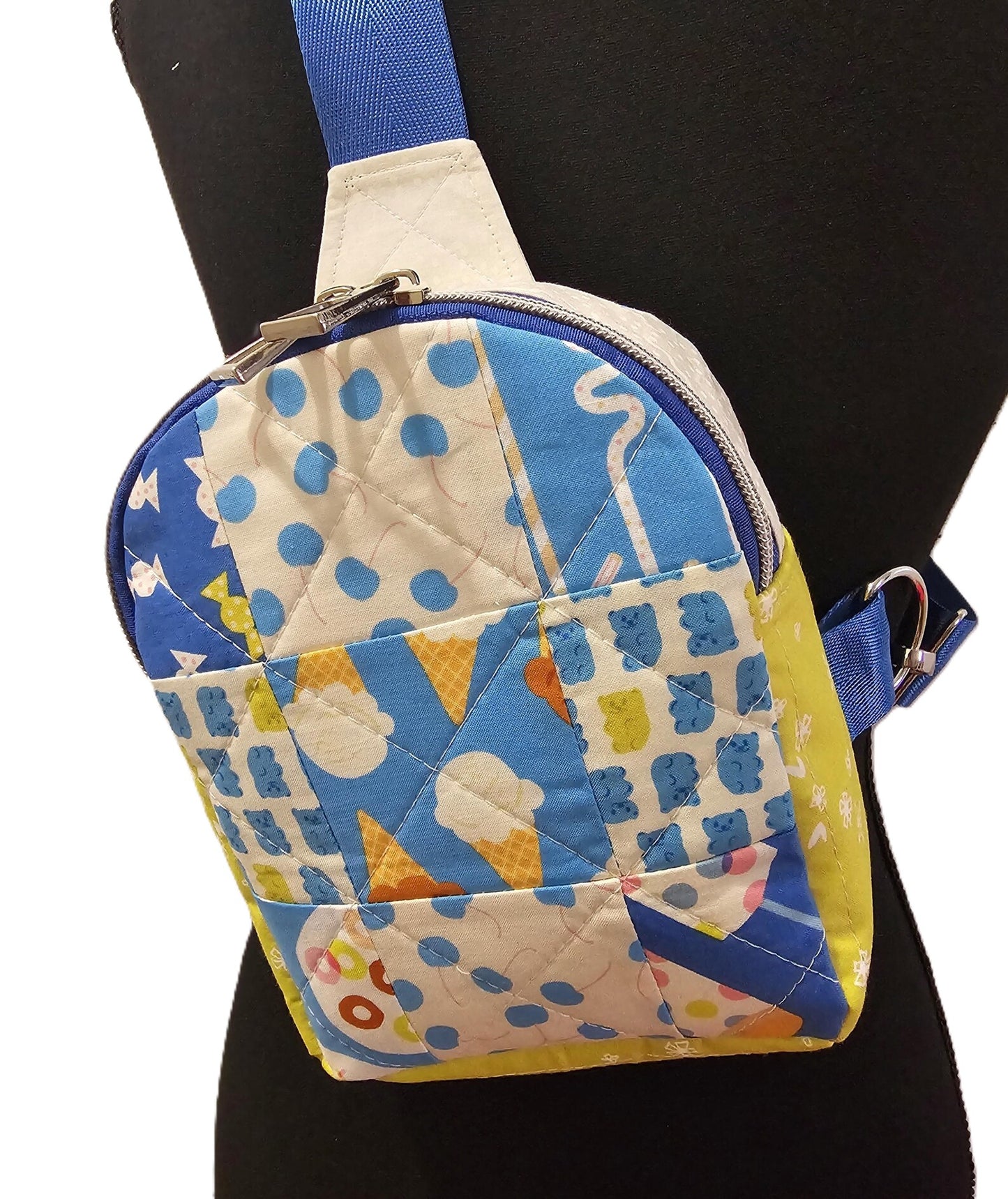 Mini Sling Backpack, Crossbody Backpack, Patchwork Purse, Ruby Star Society, Gift for Girls, Christmas Gift, Sugar Cone, Candy Bag Mav Sling